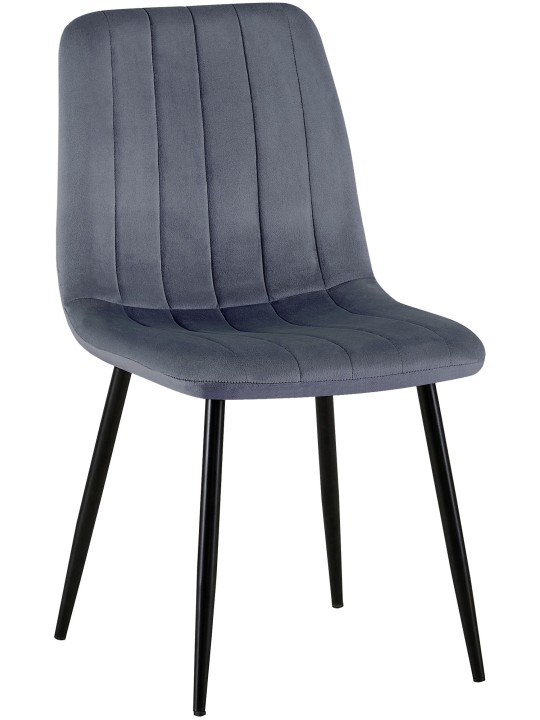 Silla Dijon terciopelo, gris oscuro