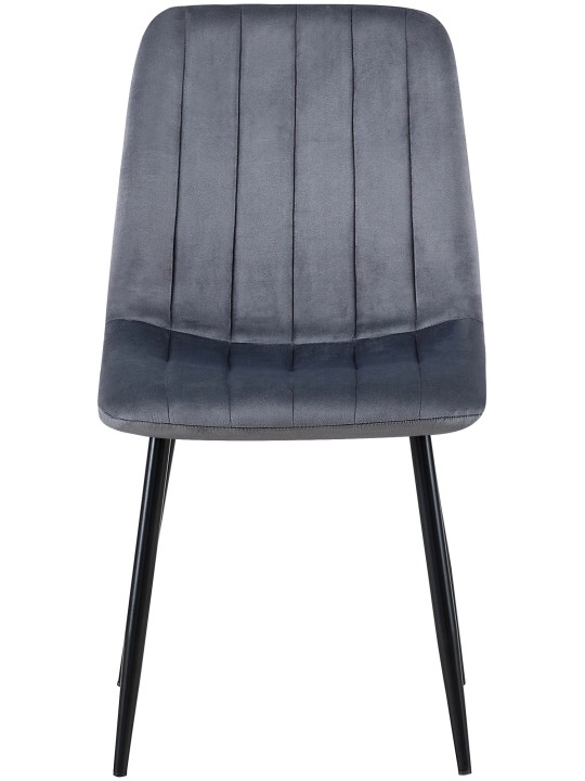 Silla Dijon terciopelo, gris oscuro