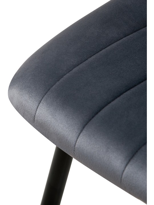 Silla Dijon terciopelo, gris oscuro