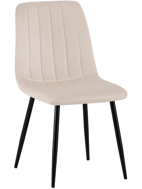 Silla Dijon terciopelo, crema