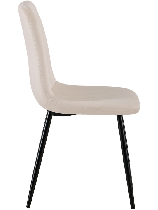 Silla Dijon terciopelo, crema