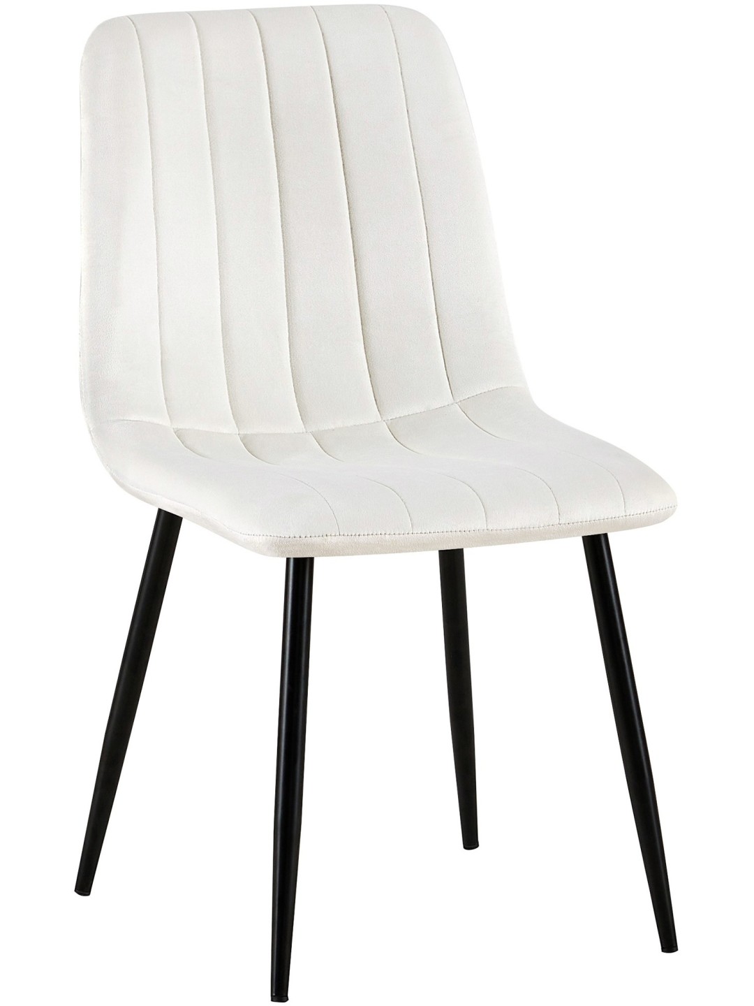 Silla Dijon terciopelo, blanco crema