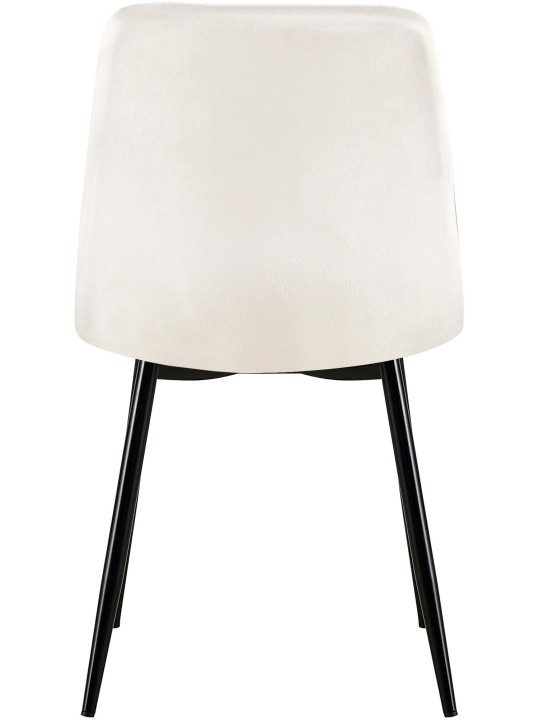 Conjunto de 4 sillas terciopelo Dijon, blanco crema Conjunto de 4 sillas terciopelo Dijon, blanco crema