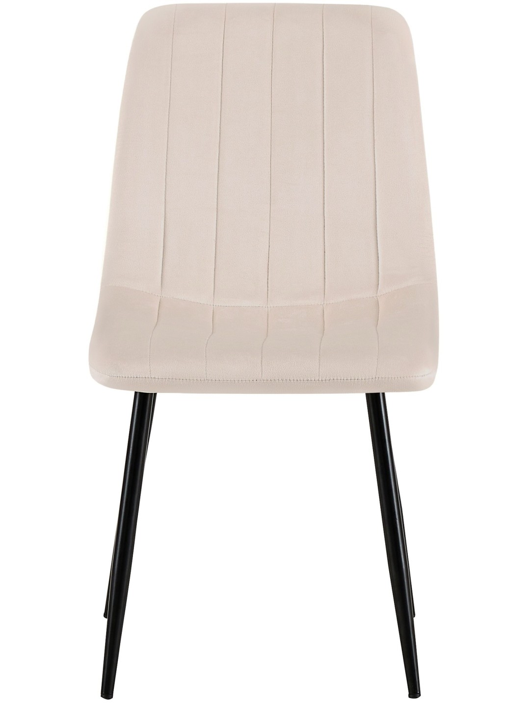 Conjunto de 4 sillas terciopelo Dijon, crema