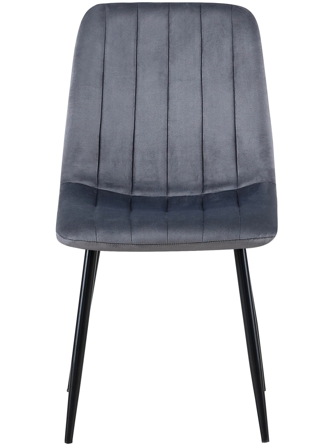 Conjunto de 4 sillas terciopelo Dijon, gris oscuro