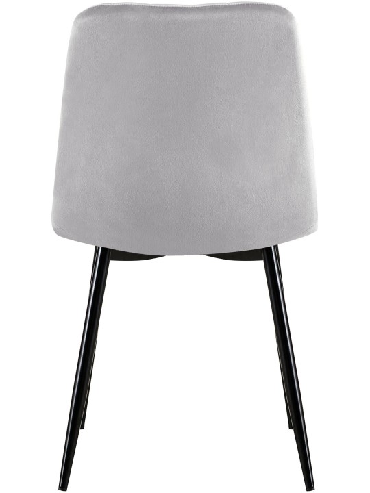 Conjunto de 4 sillas terciopelo Dijon, gris