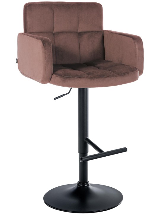 Taburete de bar Los Ángeles terciopelo, marrón