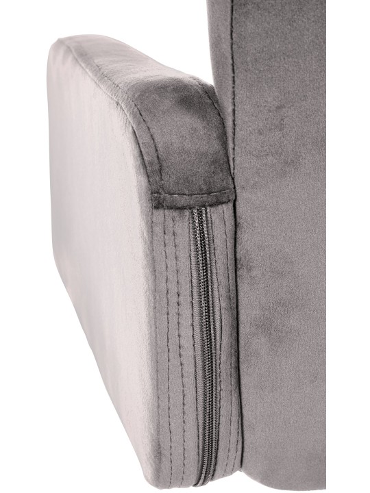 Taburete de bar Los Ángeles terciopelo, gris