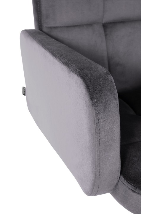 Taburete de bar Los Ángeles terciopelo, gris oscuro