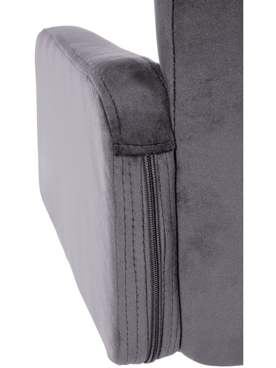 Taburete de bar Los Ángeles terciopelo, gris oscuro