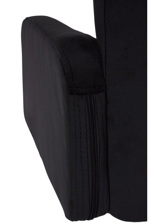 Taburete de bar Los Angeles Terciopelo cromado, negro