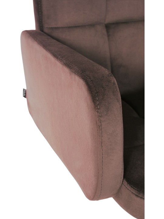 Taburete de bar Los Angeles Terciopelo cromado, marrón