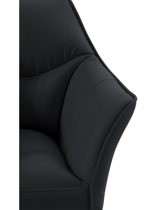 Tumbona Damaso piel sintética, negro Tumbona Damaso piel sintética, negro