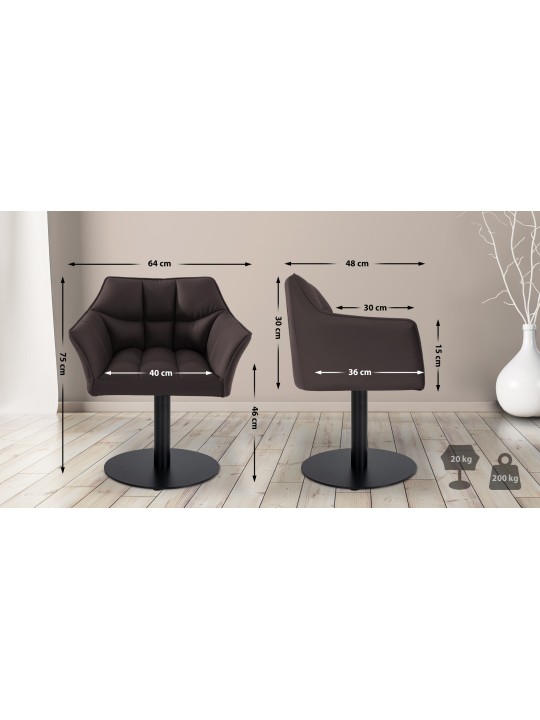 Tumbona Damaso piel sintética, marrón Tumbona Damaso piel sintética, marrón