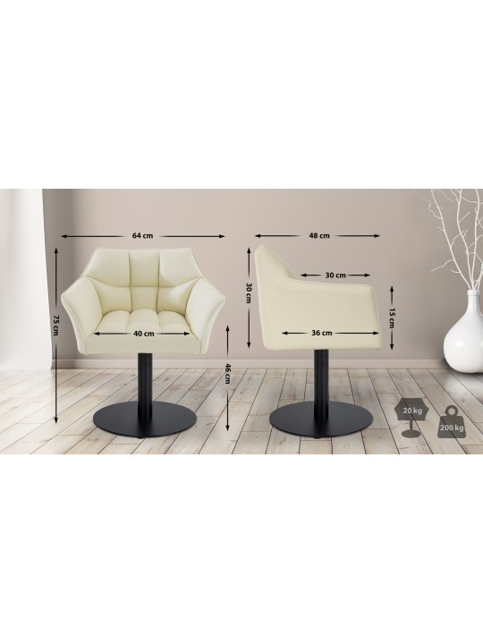 Tumbona Damaso piel sintética, crema Tumbona Damaso piel sintética, crema