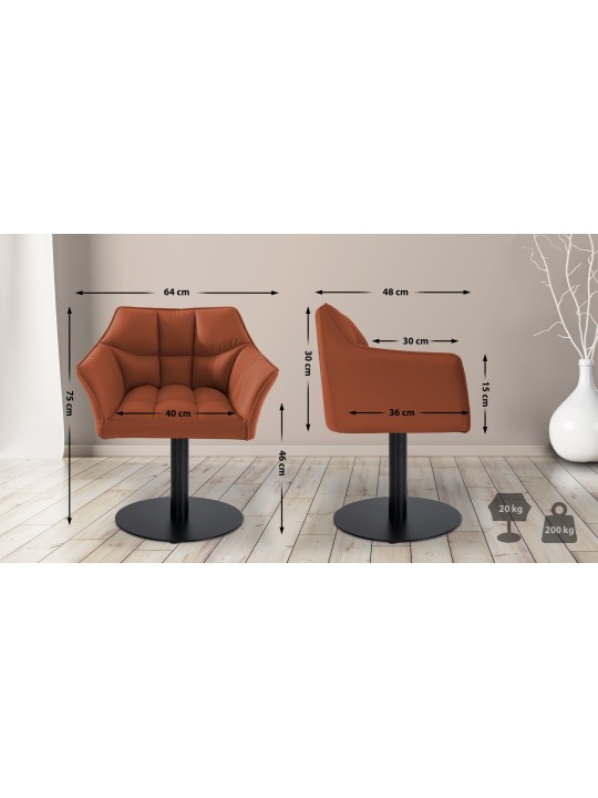 Tumbona Damaso piel sintética, marrón claro Tumbona Damaso piel sintética, marrón claro