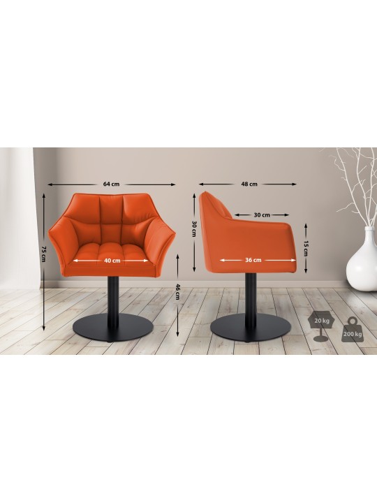 Tumbona Damaso piel sintética, naranja Tumbona Damaso piel sintética, naranja