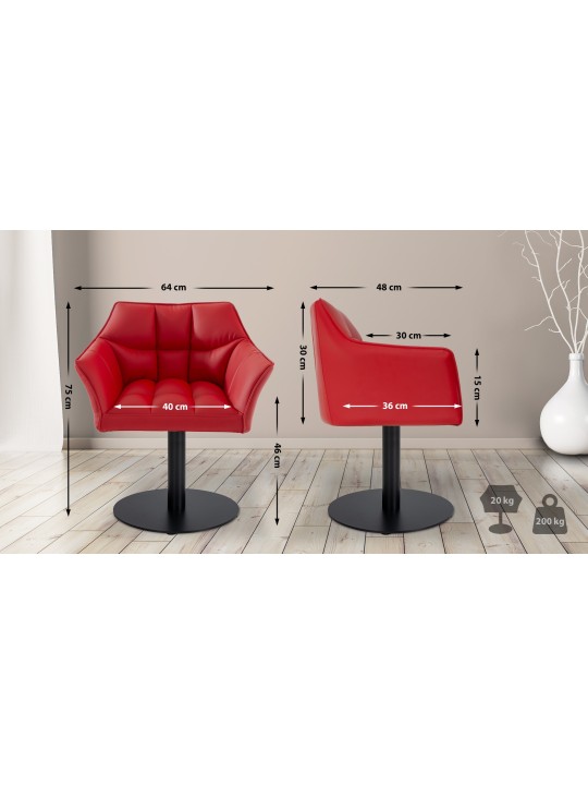 Tumbona Damaso piel sintética, rojo Tumbona Damaso piel sintética, rojo