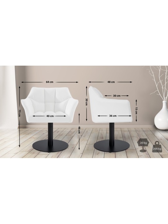 Tumbona Damaso piel sintética, blanco Tumbona Damaso piel sintética, blanco