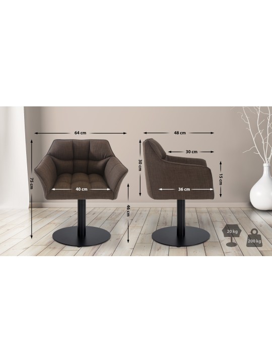 Tumbona tela Damaso, marrón