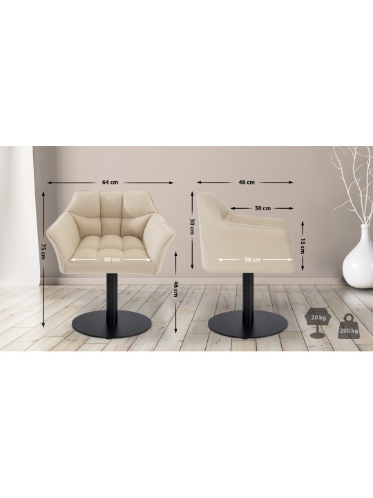 Tumbona tela Damaso, crema