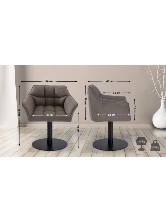 Tumbona tela Damaso, gris Tumbona tela Damaso, gris