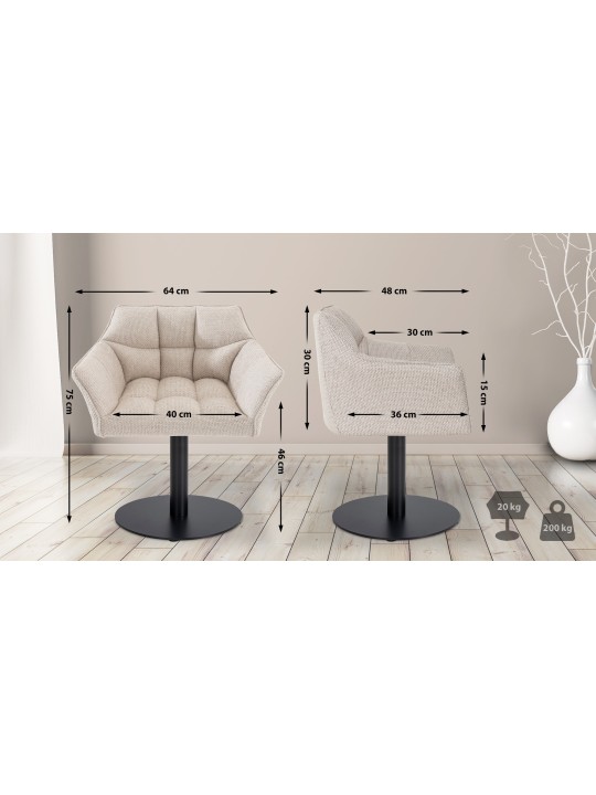 Tumbona tela Damaso, marfil