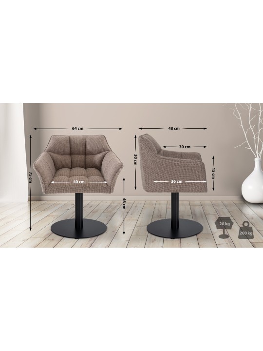 Tumbona tela Damaso, marrón tierra Tumbona tela Damaso, marrón tierra