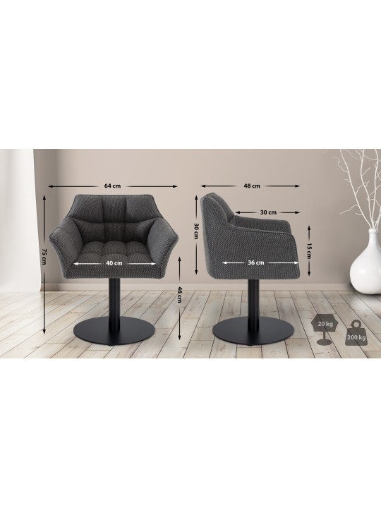 Tumbona tela Damaso, gris titanio Tumbona tela Damaso, gris titanio