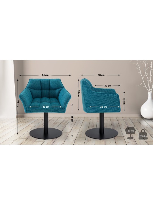 Tumbona tela Damaso, turquesa