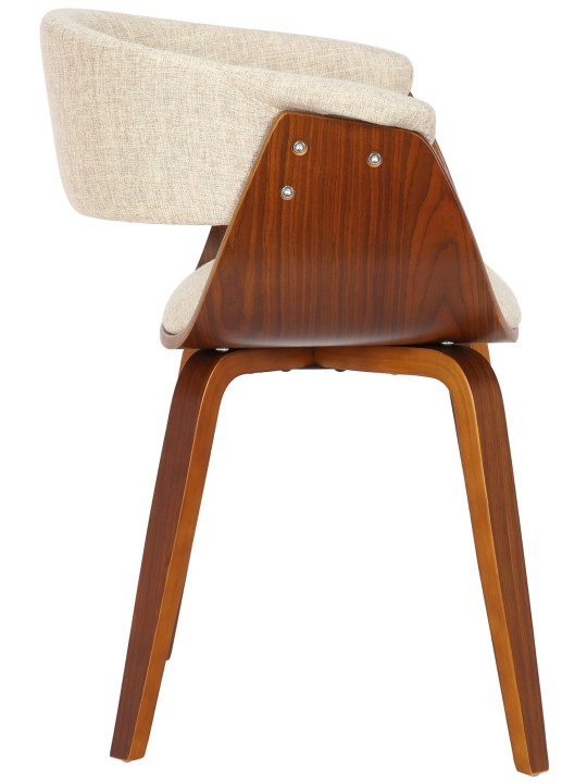 Conjunto de 2 sillas Bruce tela, nogal/crema Conjunto de 2 sillas Bruce tela, nogal/crema