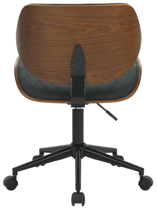 Silla de oficina Harvest polipiel, nogal/negro