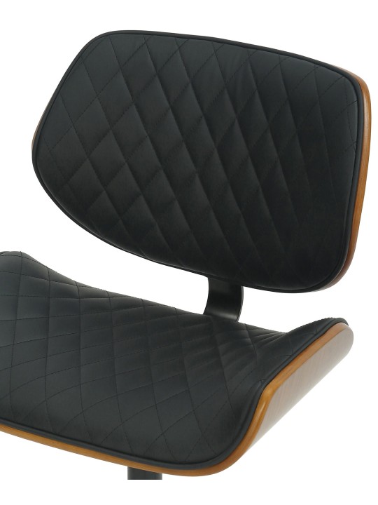 Silla de oficina Harvest polipiel, nogal/negro