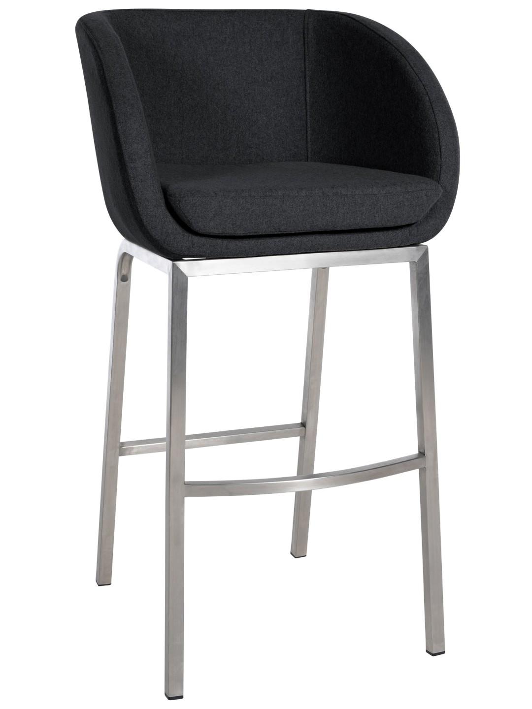 Taburete de bar Rockhill E Felt, antracita