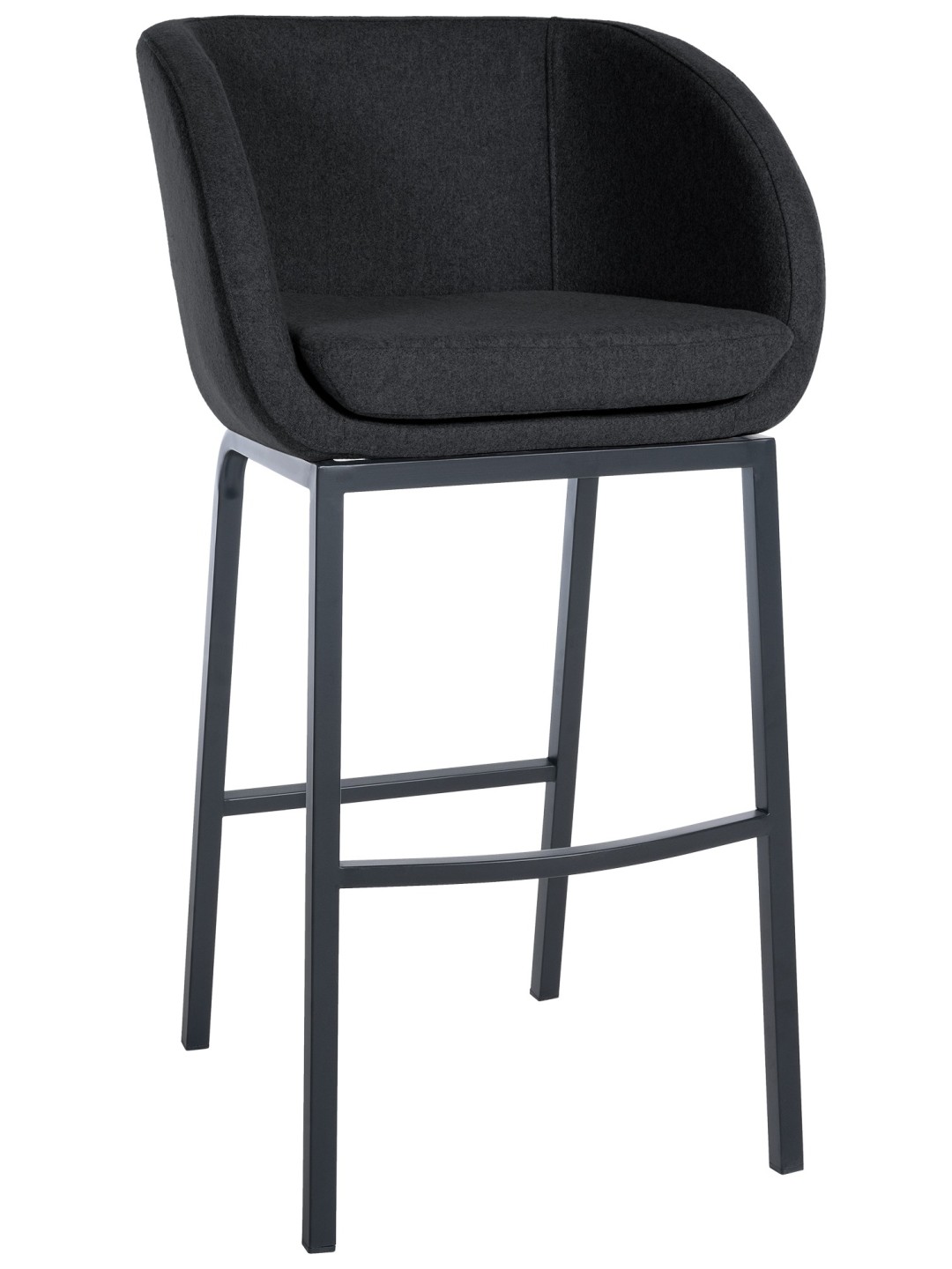 Taburete de bar Rockhill B fieltro, antracita