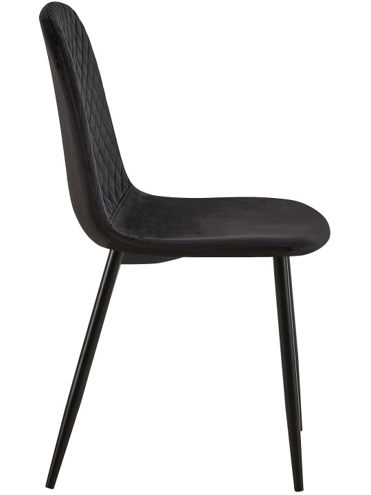 Silla Giverny terciopelo, negro