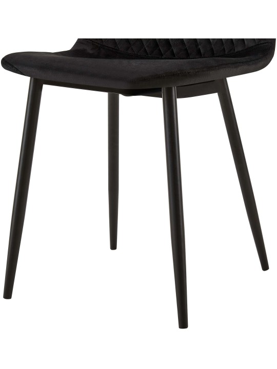 Silla Giverny terciopelo, negro