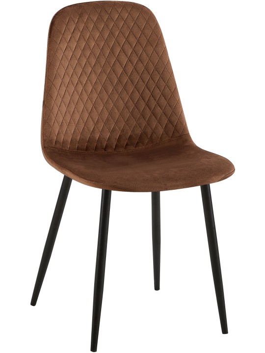 Silla Giverny terciopelo, marrón