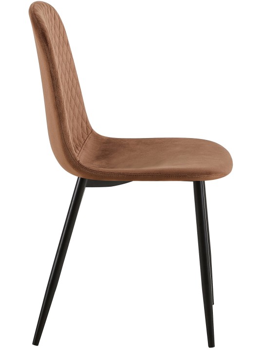 Silla Giverny terciopelo, marrón