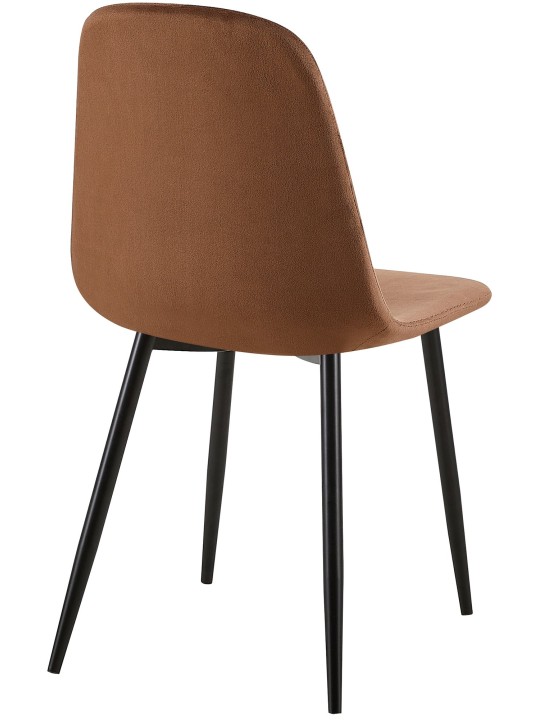 Silla Giverny terciopelo, marrón