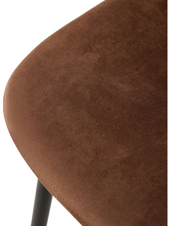 Silla Giverny terciopelo, marrón