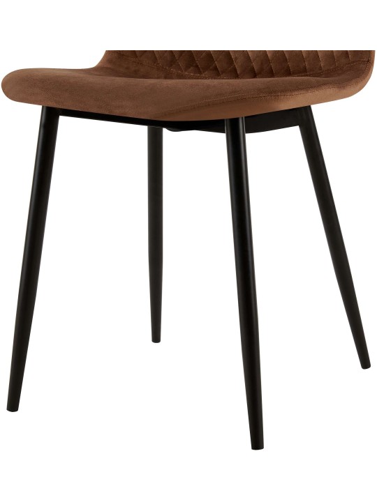Silla Giverny terciopelo, marrón