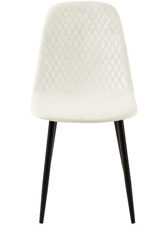 Silla Giverny terciopelo, blanco crema