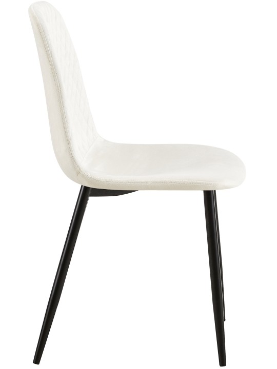 Silla Giverny terciopelo, blanco crema