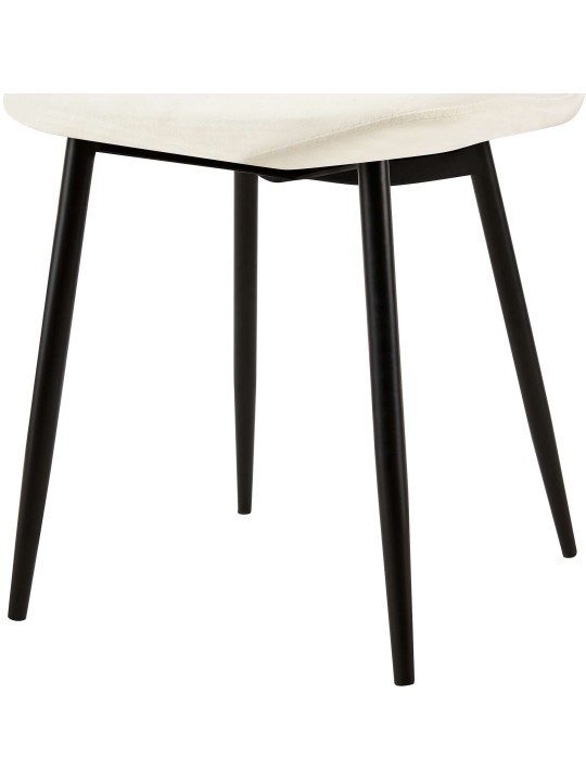 Silla Giverny terciopelo, blanco crema