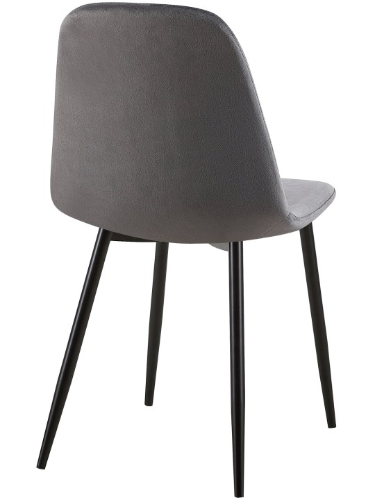 Silla Giverny terciopelo, gris oscuro