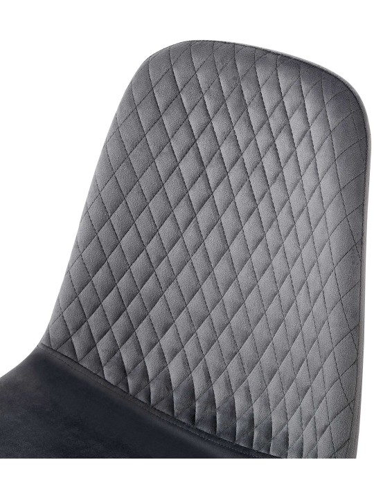 Silla Giverny terciopelo, gris oscuro