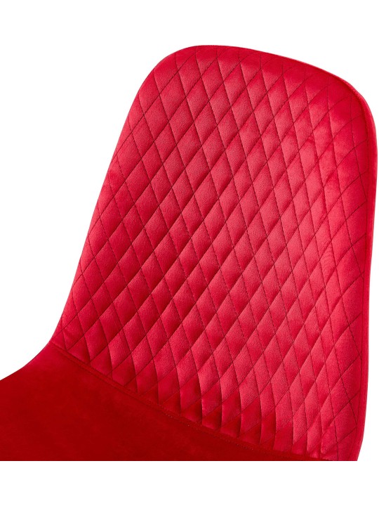 Silla Giverny terciopelo, rojo