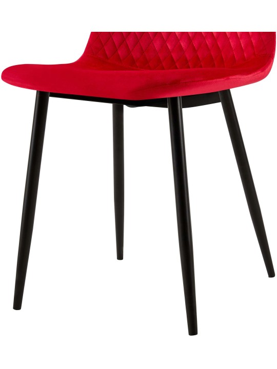 Silla Giverny terciopelo, rojo