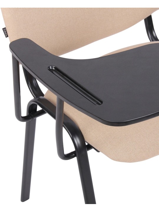 Silla Ken con mesa plegable de tela, crema